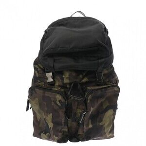 PRADA Camouflage Backpack Green Nylon Daypack